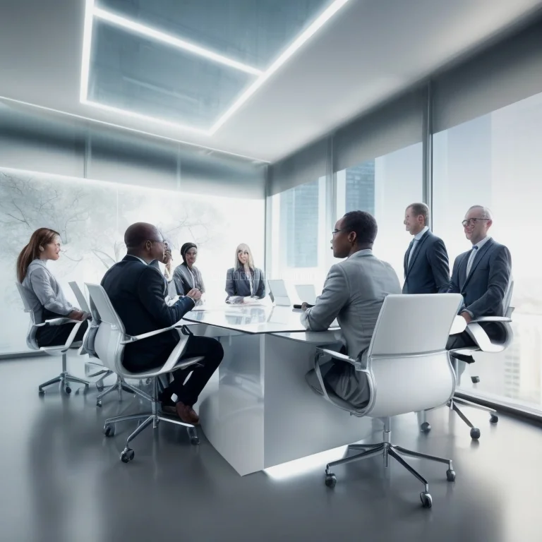 Board members engaged in a strategic coaching session